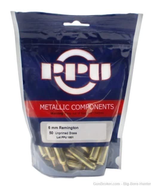 6mm Remington Brass New Unprimed Bag of 50 pieces Ready to load